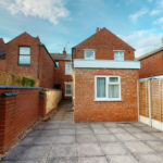 secure rear garden with picnic bench, student house, Coventry, Earlsdon